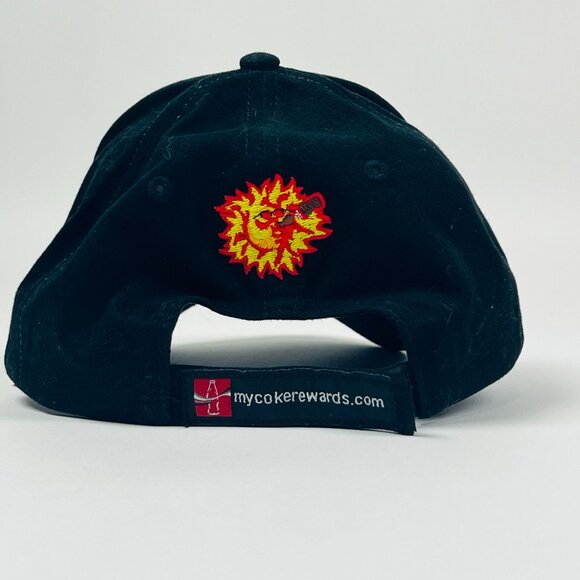 Drink Soda Pop Bottle Graphic Black Orange Adjustable Snapback Party Novelty Hat - Picture 3 of 6